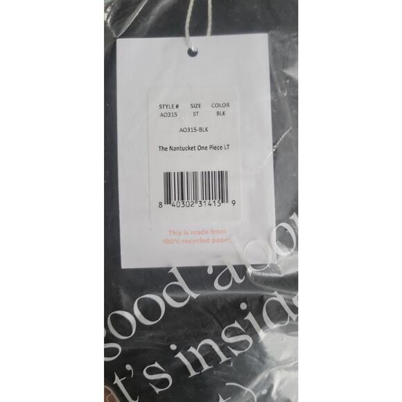 NWT Andie Swim The Nantucket One Piece Black Size Small Tall - Picture 4 of 4